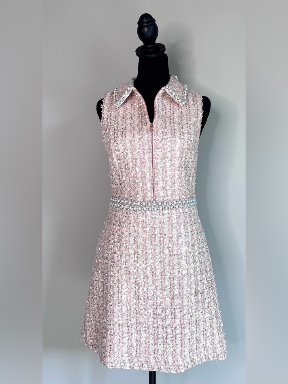 Ellis Pearl Embellished Mini Dress - Picture 6 of 11